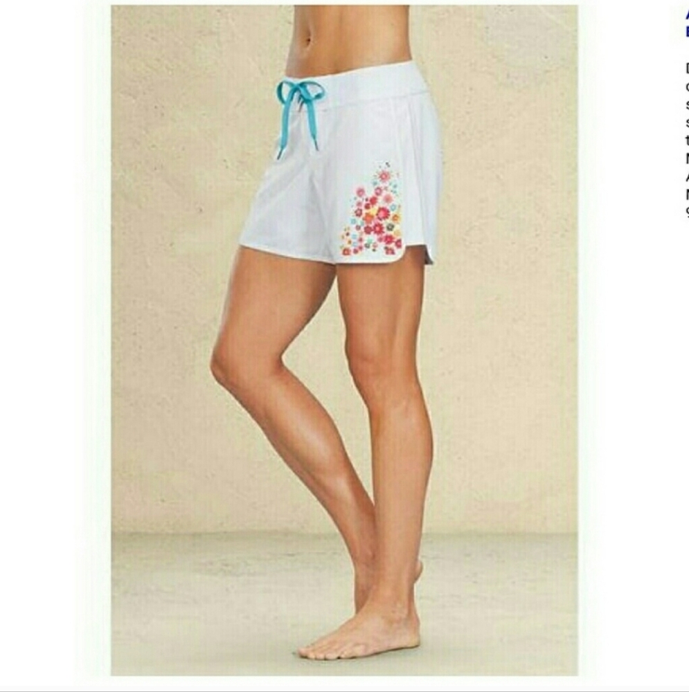 Athleta Trestles White Floral Board Short Women’s Sz 6